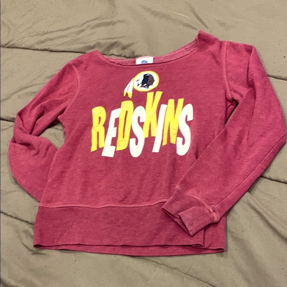 Red Redskins Sweatshirt Girls Hearts